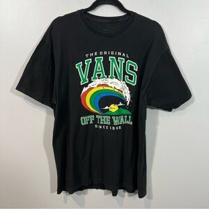 Vans Black Tee with Colorful Logo